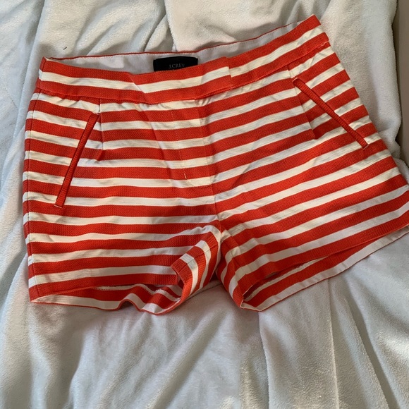 J.Crew Orange & White Striped Shorts - Picture 11 of 13